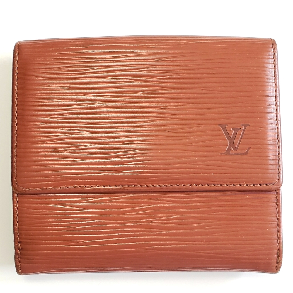 Lv Louis Vuitton Epi Brown Compact Wallet